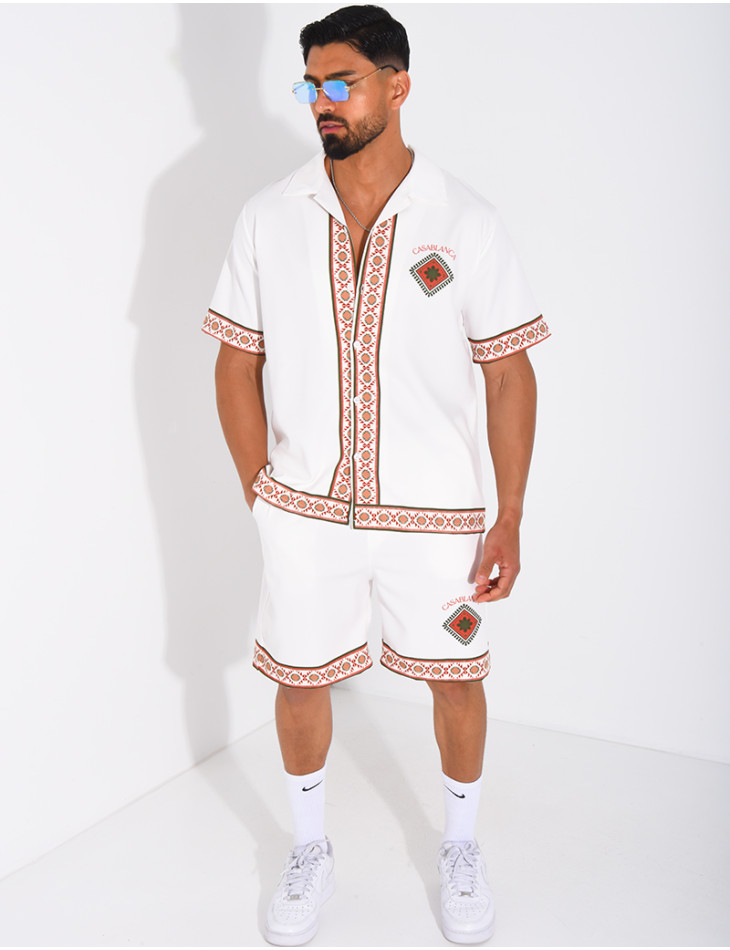 Ensemble short et chemise "Casablanca"