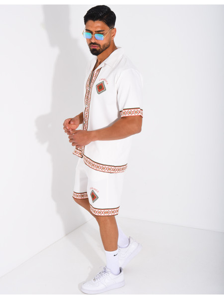 Ensemble short et chemise "Casablanca"