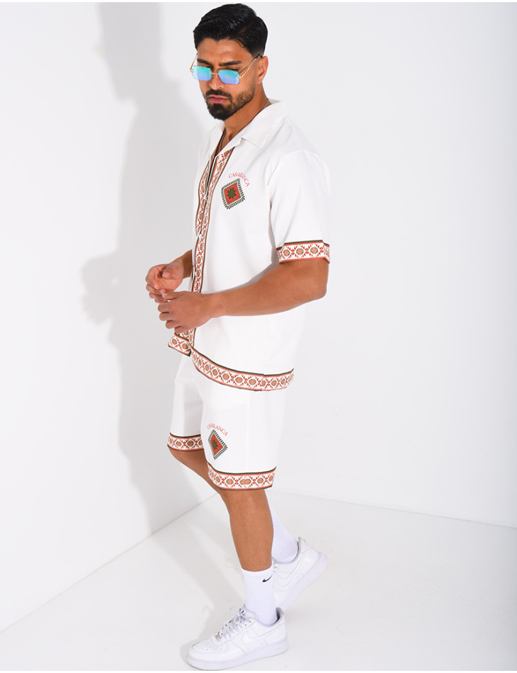 Ensemble short et chemise "Casablanca"