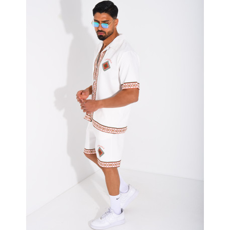 Ensemble short et chemise "Casablanca"