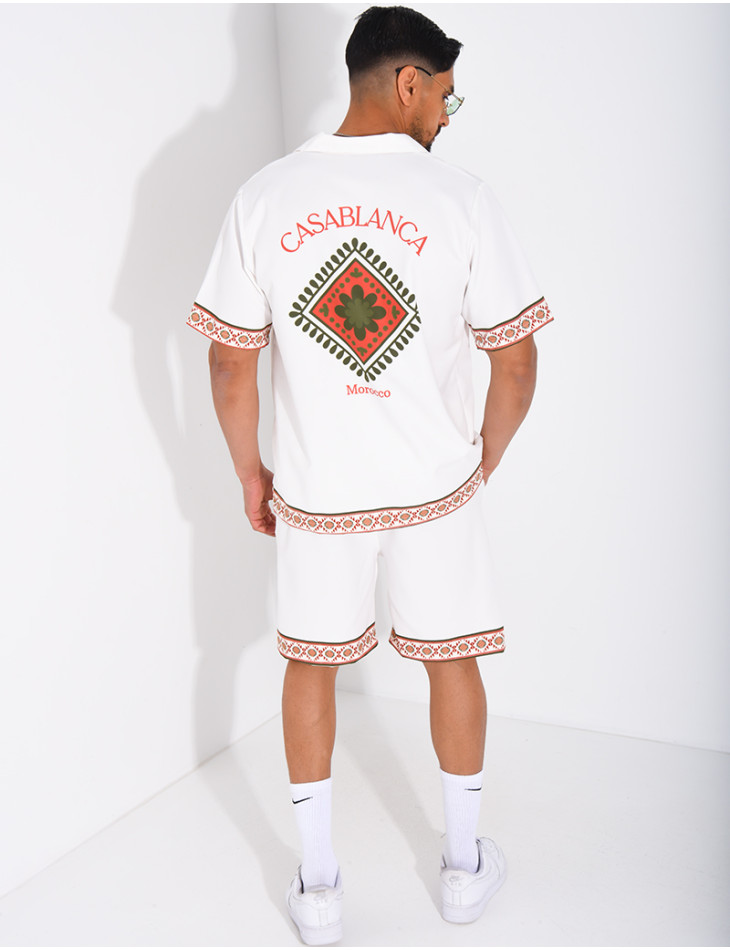Ensemble short et chemise "Casablanca"