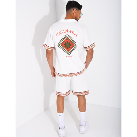 Ensemble short et chemise "Casablanca"