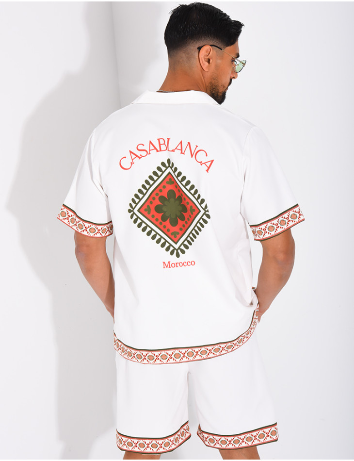 Ensemble short et chemise "Casablanca"