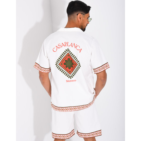 Ensemble short et chemise "Casablanca"