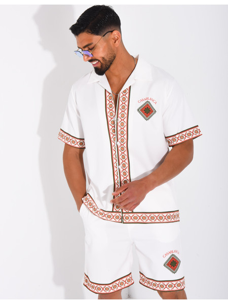 Ensemble short et chemise "Casablanca"