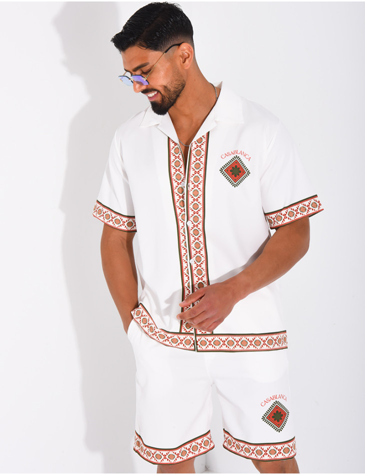 Ensemble short et chemise "Casablanca"