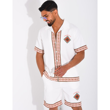 Ensemble short et chemise "Casablanca"