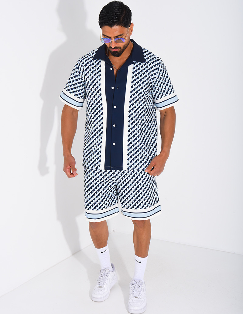 Ensemble short et chemise à...