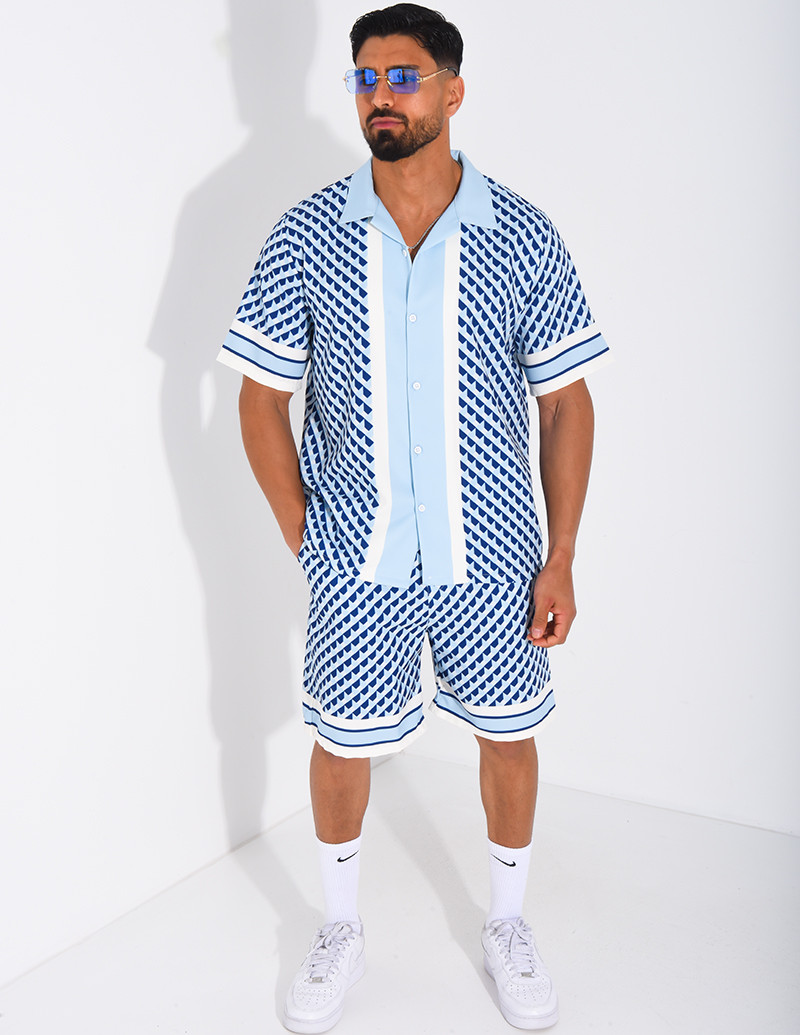 Ensemble short et chemise à...