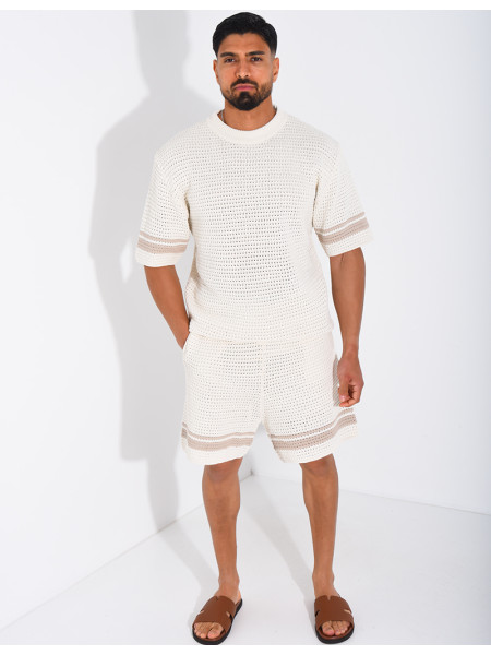 Ensemble ajouré short et t-shirt
