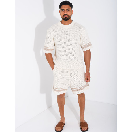 Ensemble ajouré short et t-shirt