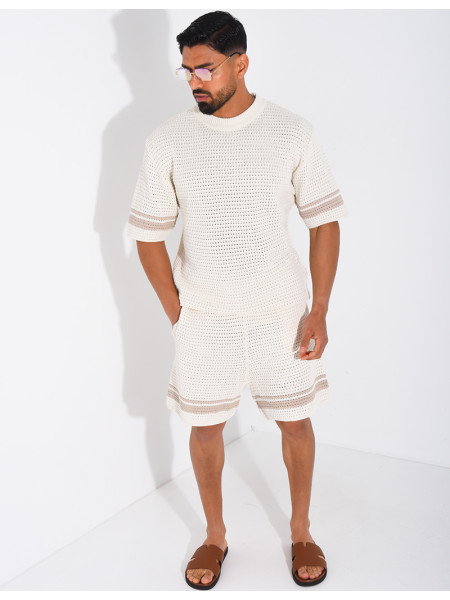 Ensemble ajouré short et t-shirt