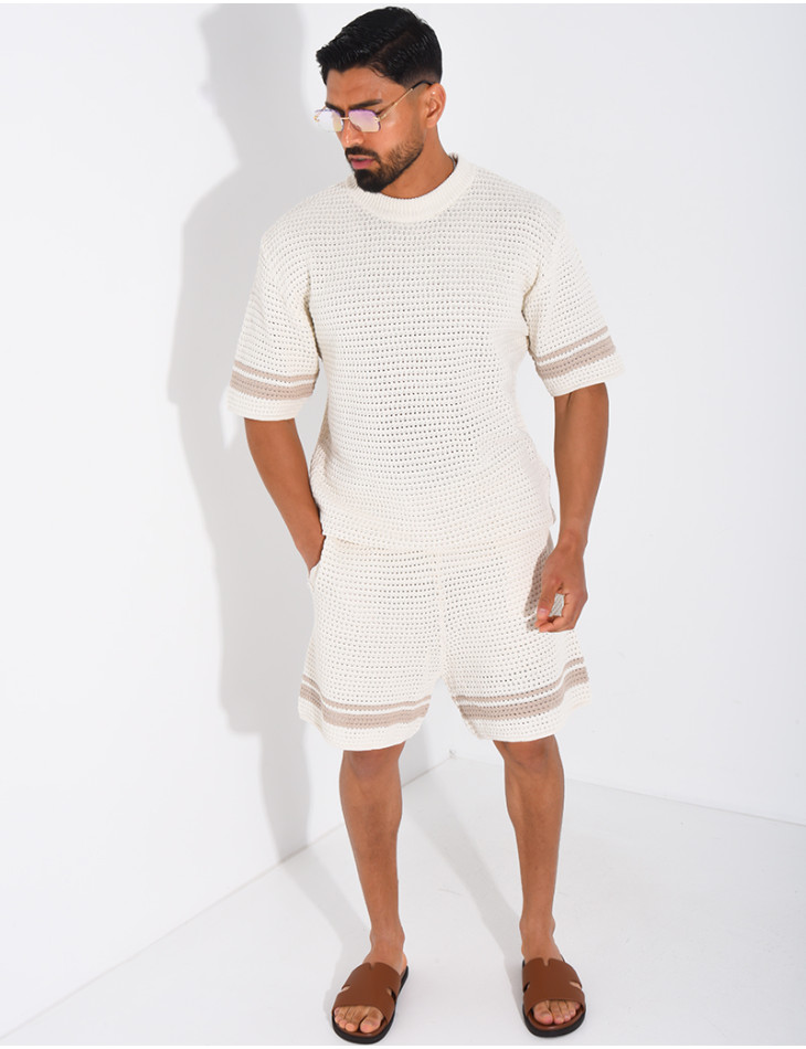 Ensemble ajouré short et t-shirt