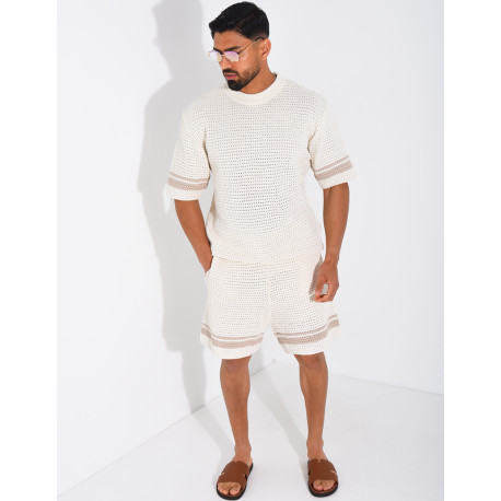 Ensemble ajouré short et t-shirt