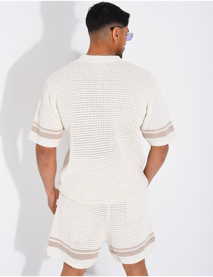 Ensemble ajouré short et t-shirt