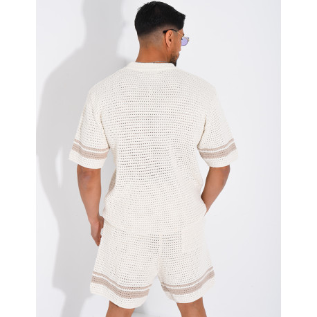 Ensemble ajouré short et t-shirt
