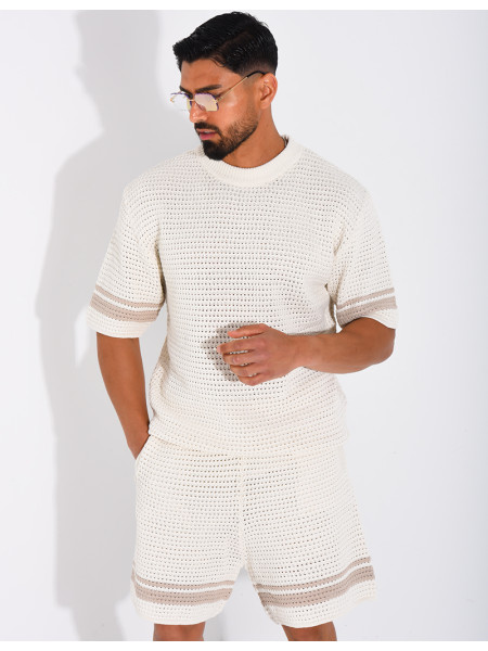 Ensemble ajouré short et t-shirt