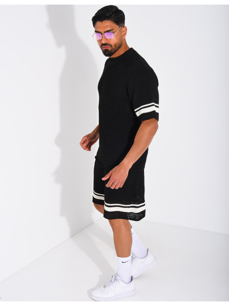 Ensemble ajouré short et t-shirt