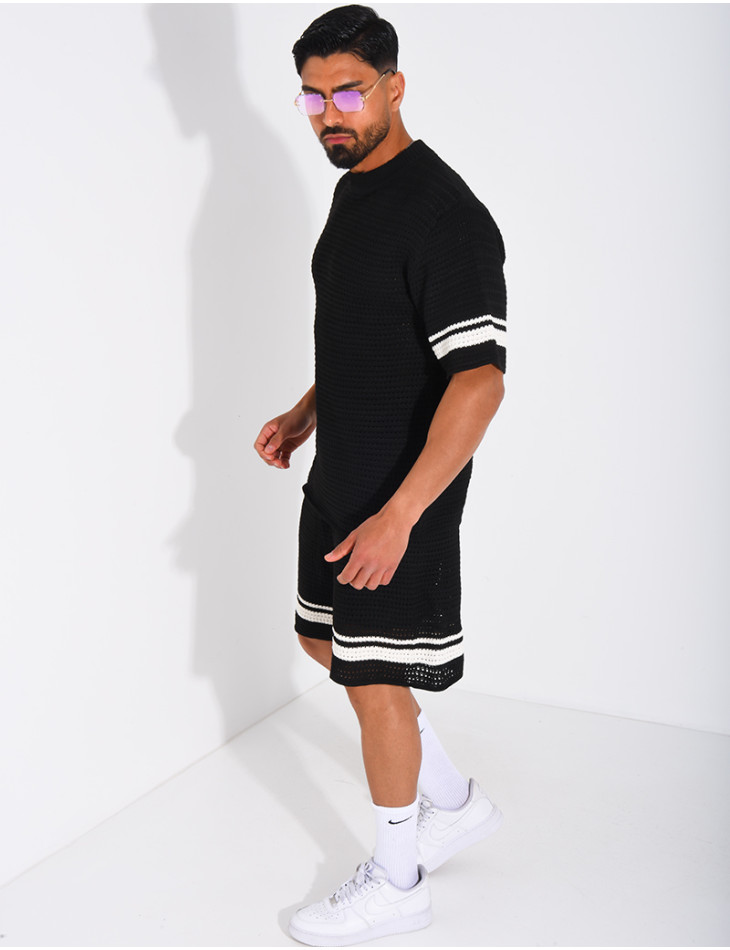 Ensemble ajouré short et t-shirt