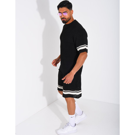 Ensemble ajouré short et t-shirt