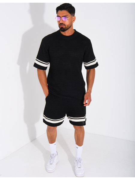 Ensemble ajouré short et t-shirt