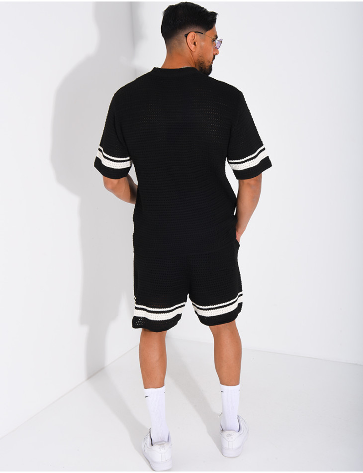 Ensemble ajouré short et t-shirt