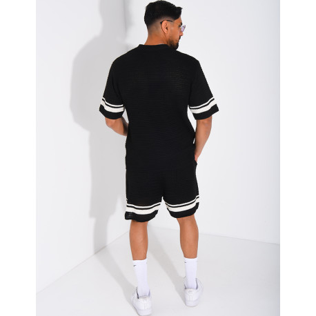Ensemble ajouré short et t-shirt