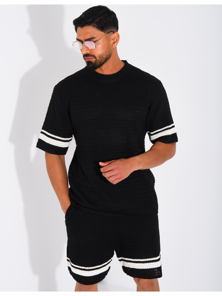 Ensemble ajouré short et t-shirt