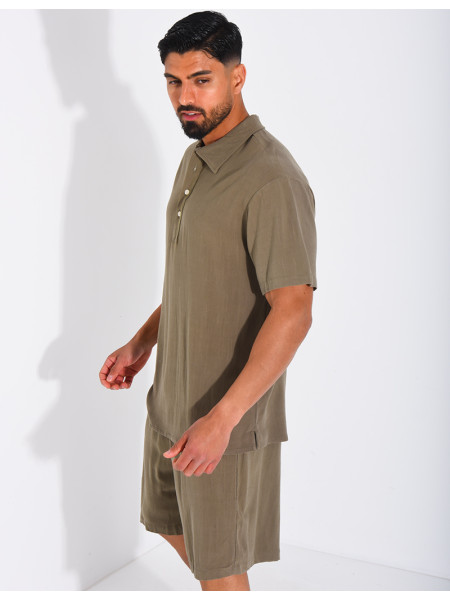 Ensemble en lin short et polo
