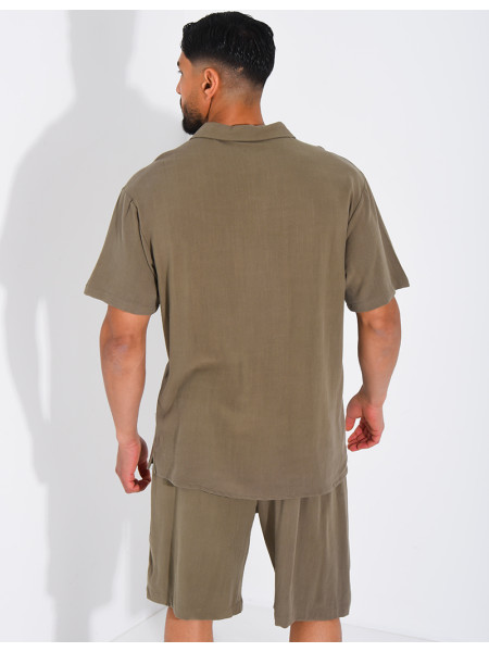 Ensemble en lin short et polo