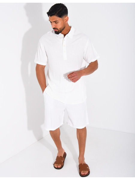 Ensemble en lin short et polo