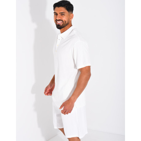 Ensemble en lin short et polo