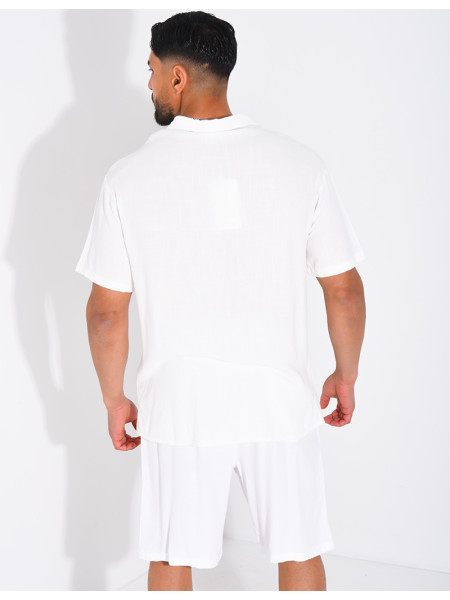 Ensemble en lin short et polo