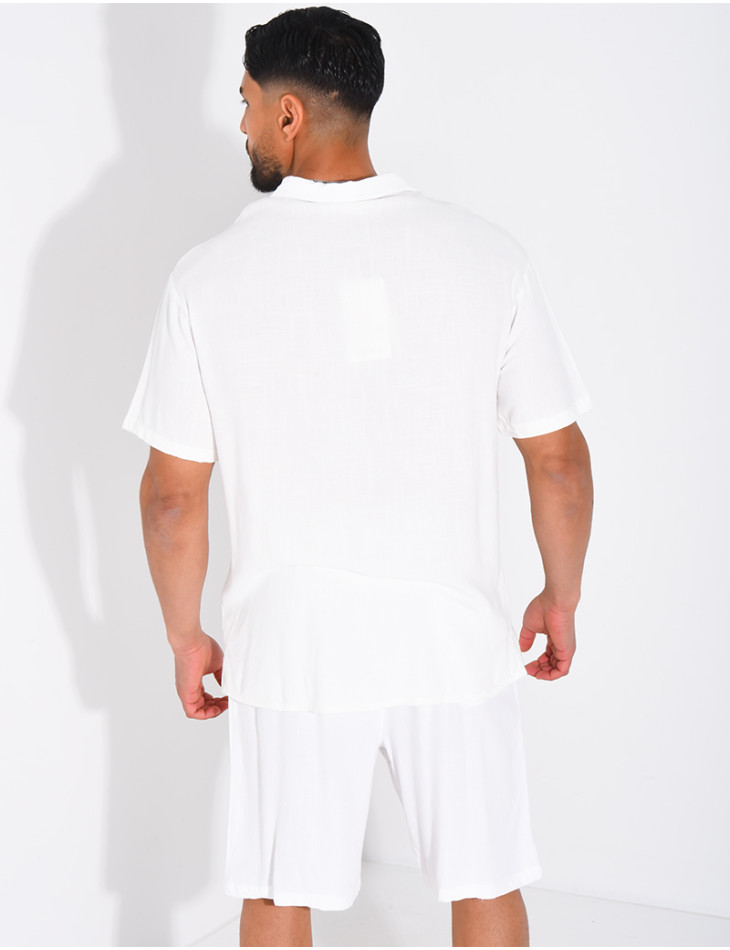 Ensemble en lin short et polo