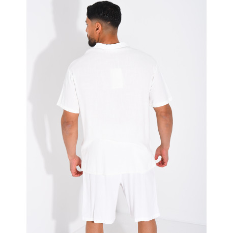 Ensemble en lin short et polo
