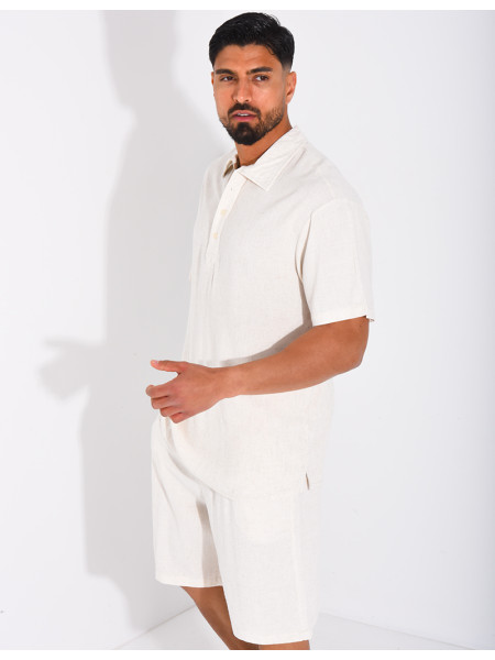 Ensemble en lin short et polo