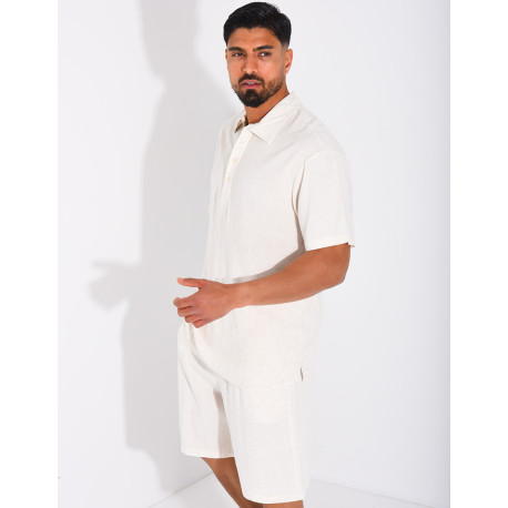 Ensemble en lin short et polo