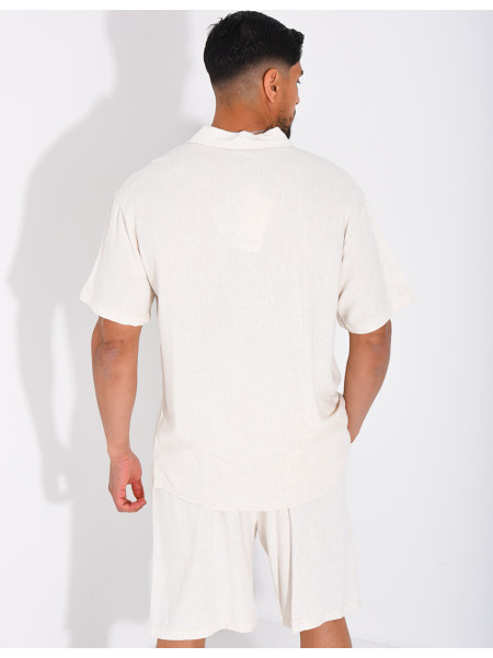 Ensemble en lin short et polo