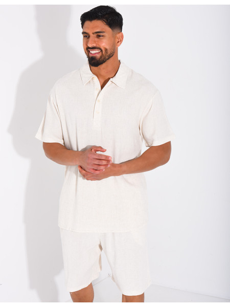 Ensemble en lin short et polo
