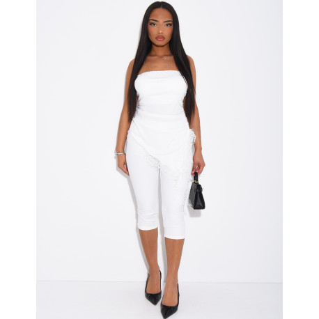Capri-Leggings aus Stretchstoff