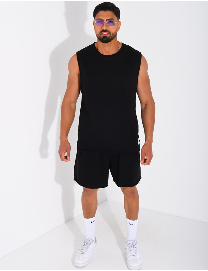 Ensemble short et chemise sans manches