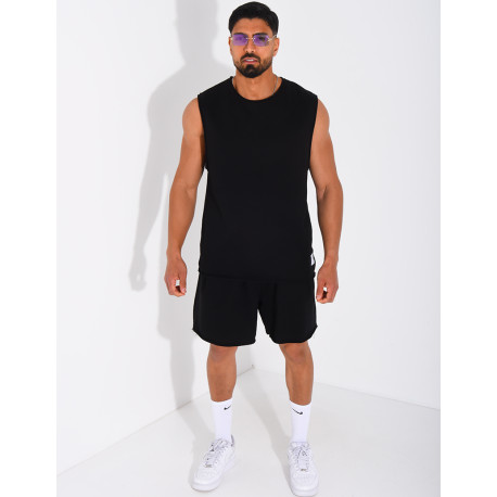 Ensemble short et chemise sans manches