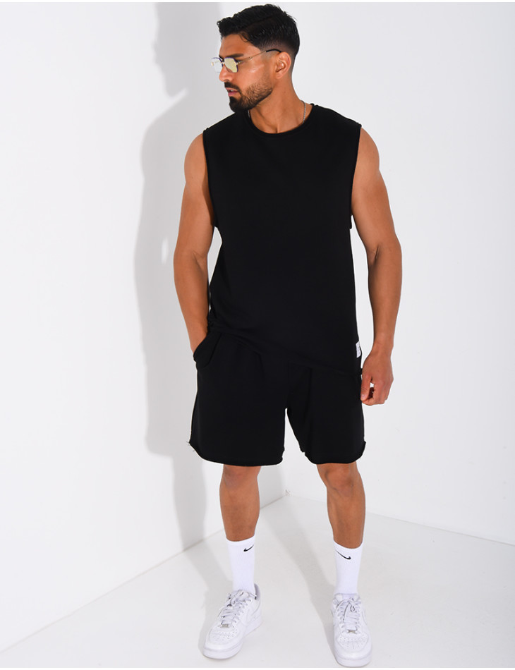 Ensemble short et chemise sans manches