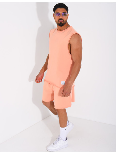 Ensemble short et chemise sans manches