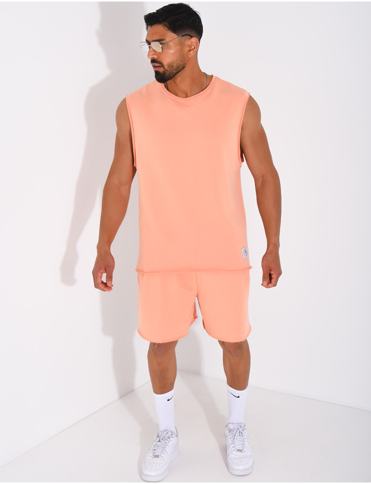 Ensemble short et chemise sans manches