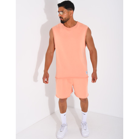 Ensemble short et chemise sans manches