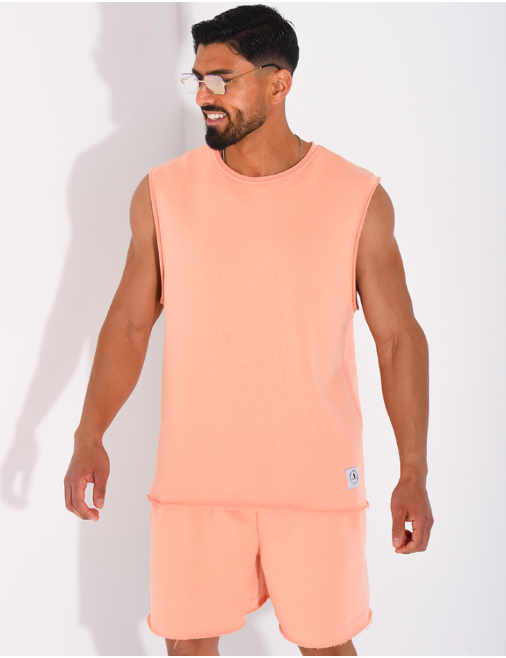 Ensemble short et chemise sans manches