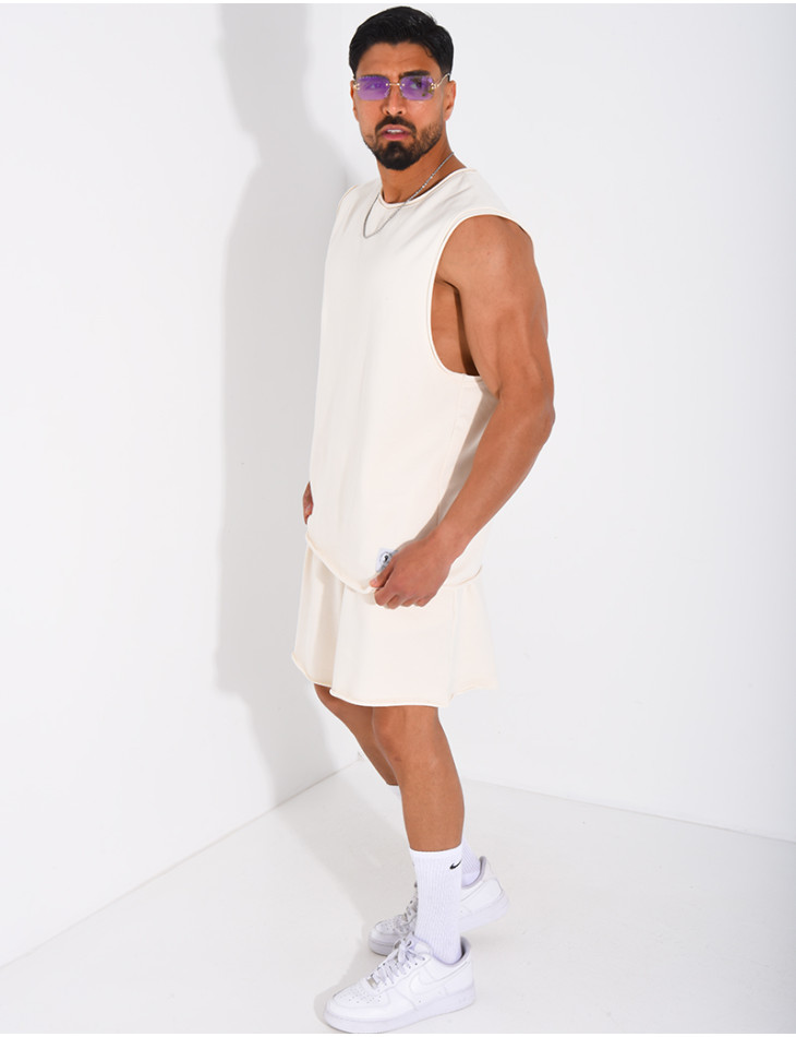 Ensemble short et chemise sans manches