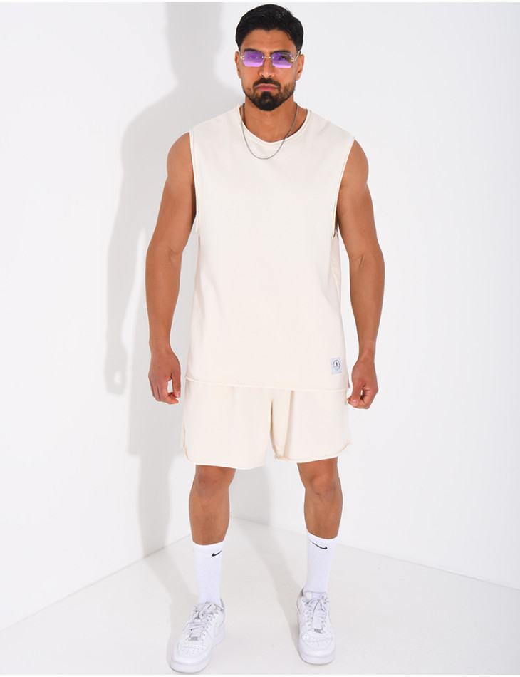 Ensemble short et chemise sans manches