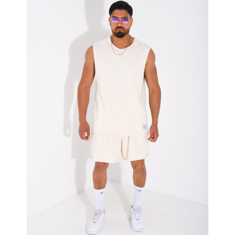 Ensemble short et chemise sans manches